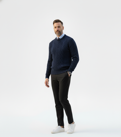 Drop Shoulder Cable Knit Sweater – Caspian's