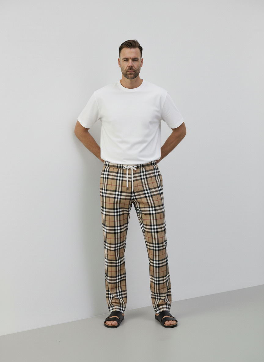 Plaid Drawstring Trousers – Alter Ego