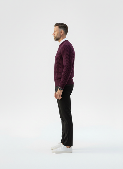 Drop Shoulder Cable Knit Sweater – Caspian's