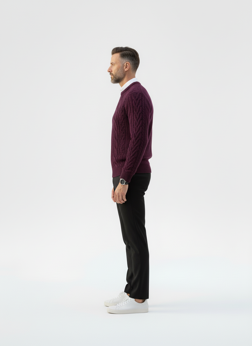 Drop Shoulder Cable Knit Sweater – Alter Ego