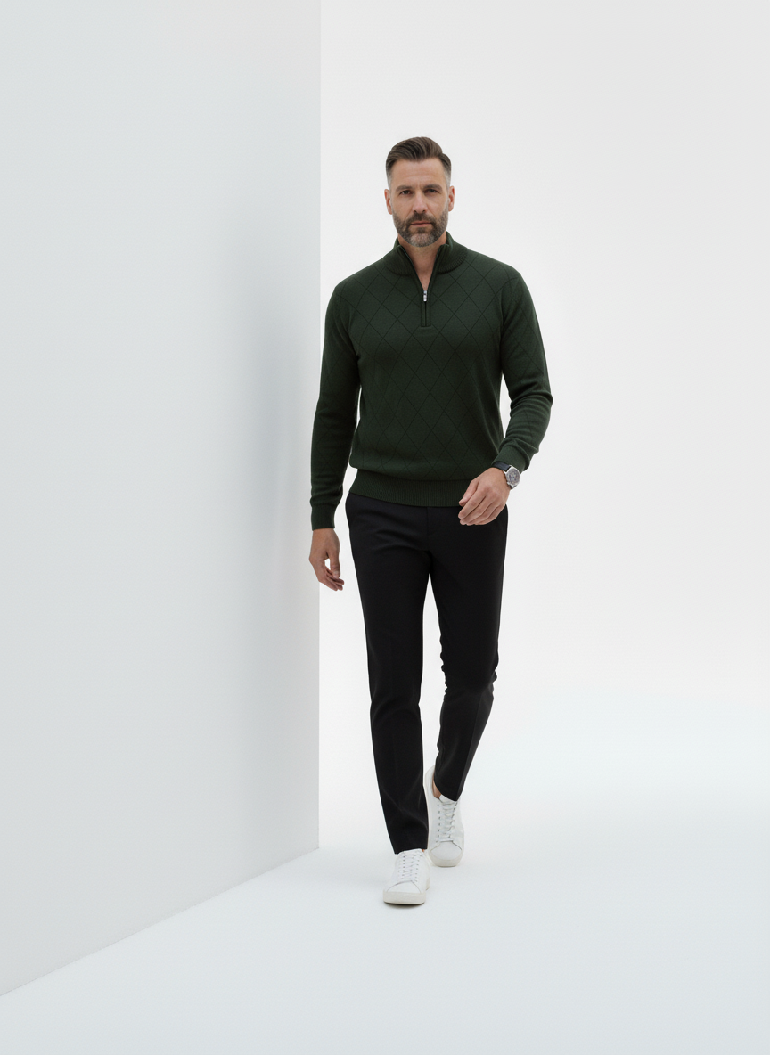 Lightweight Half-Zip Knit Sweater – Alter Ego