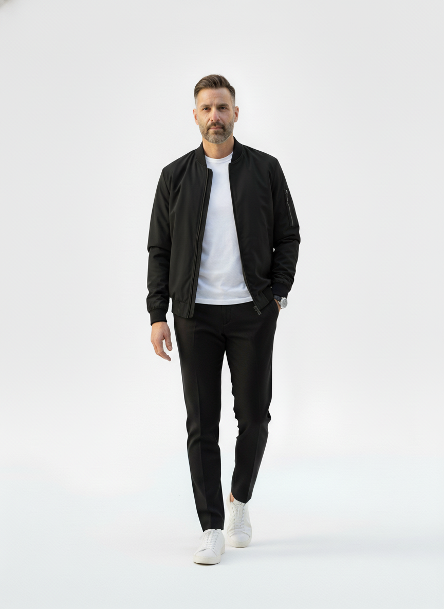 Contrast Zip Baseball Jacket – Alter Ego