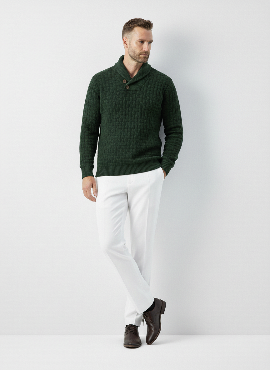 Hampstead Buttoned Knit Sweater – Caspian's