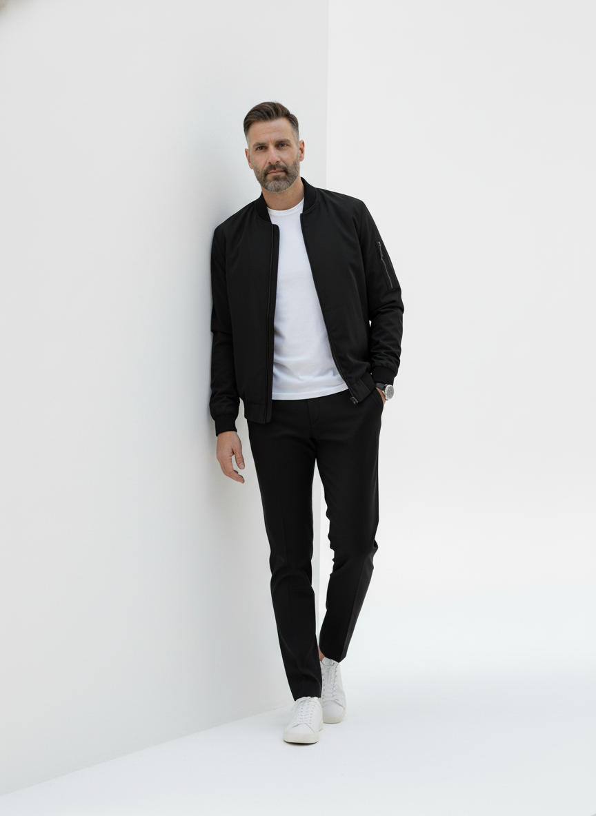 Contrast Zip Baseball Jacket – Alter Ego