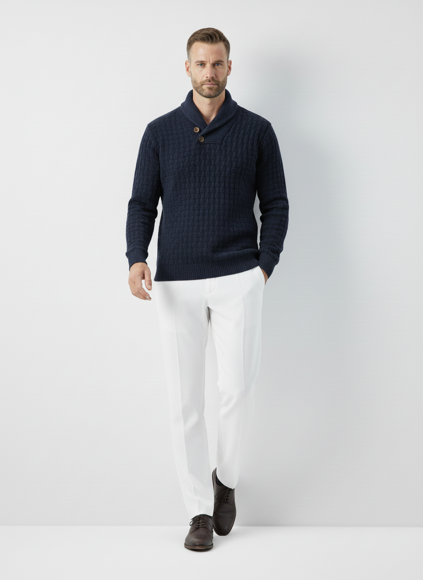 Hampstead Buttoned Knit Sweater – Caspian's