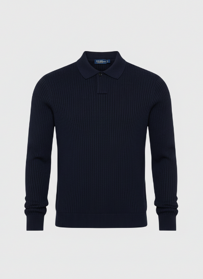 Knightsbridge Ribbed Knit Polo – Caspian's