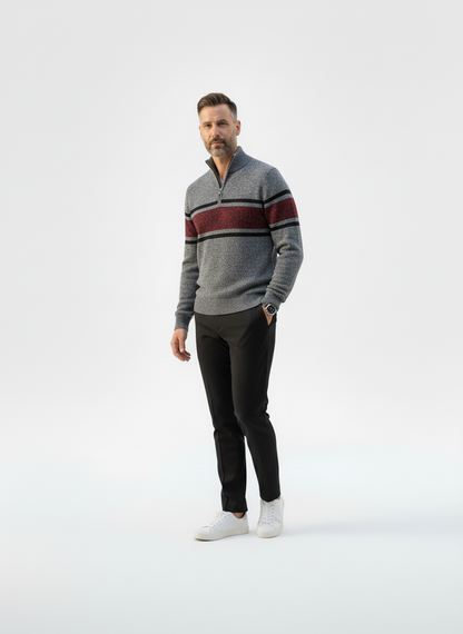 Oxford Mayfair Contrast Knit Sweater – Caspian's
