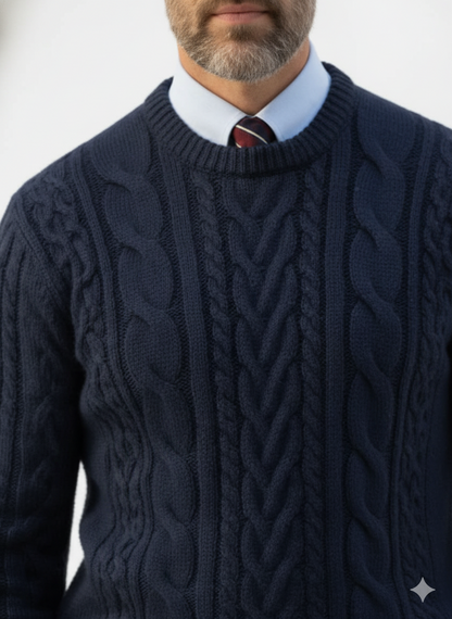 Drop Shoulder Cable Knit Sweater – Caspian's