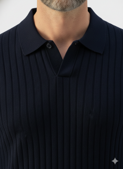 Knightsbridge Ribbed Knit Polo – Caspian's
