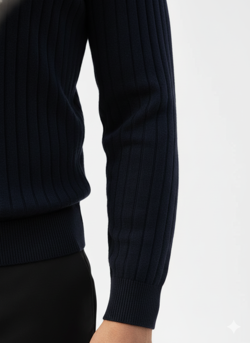 Knightsbridge Ribbed Knit Polo – Caspian's
