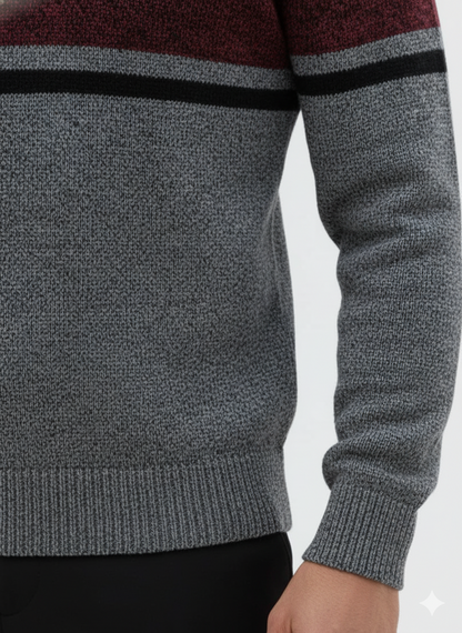 Oxford Mayfair Contrast Knit Sweater – Caspian's