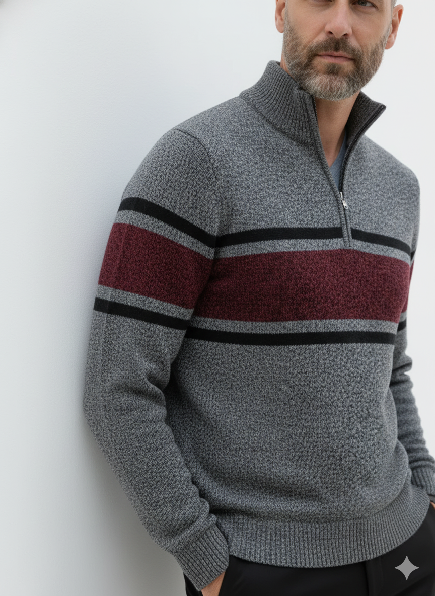 Oxford Mayfair Contrast Knit Sweater – Caspian's