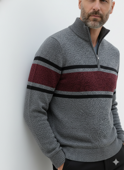 Oxford Mayfair Contrast Knit Sweater – Caspian's