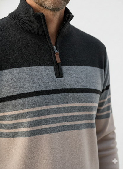 Regent Striped Half-Zip Sweater – Caspian's